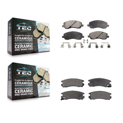 Front Rear Ceramic Brake Pads Kit For Mitsubishi Chrysler Sebring Eclipse Galant Dodge KTC-100443