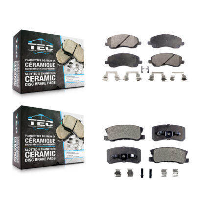 Front Rear Ceramic Brake Pad Kit For Jeep Mitsubishi Patriot Lancer Compass Outlander 200 KTC-100444