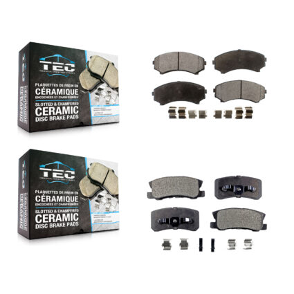 Front Rear Ceramic Brake Pads Kit For Mitsubishi Endeavor Montero KTC-100445