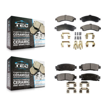 Front Rear Ceramic Brake Pads Kit For GMC Chevrolet Envoy Trailblazer XL EXT SSR Bravada KTC-100449