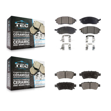 Front Rear Ceramic Brake Pads Kit For 2008-2012 Nissan Pathfinder 5.6L KTC-100452