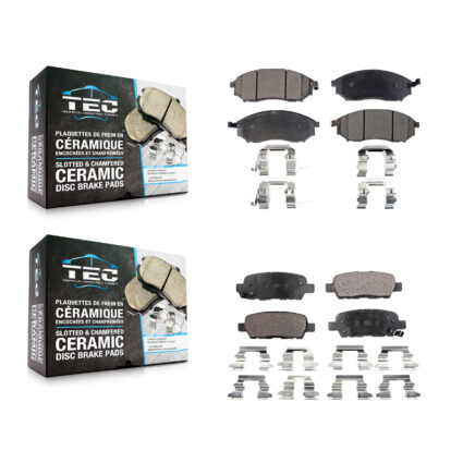 Front Rear Ceramic Brake Pads Kit For INFINITI Nissan Murano G37 G35 EX35 FX35 QX50 M35 KTC-100454