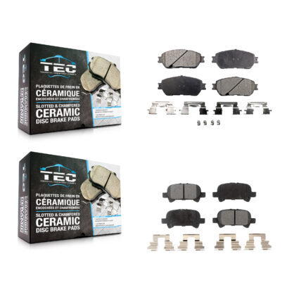 Front Rear Ceramic Brake Pads Kit For Toyota Camry Solara Avalon KTC-100457