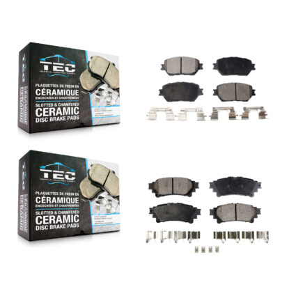 Front Rear Ceramic Brake Pads Kit For 2014 Lexus IS250 C F Sport KTC-100461