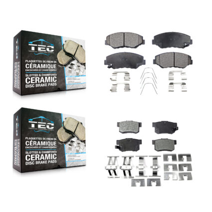 Front Rear Ceramic Brake Pads Kit For Honda Civic Accord CR-V Element Acura ILX KTC-100471