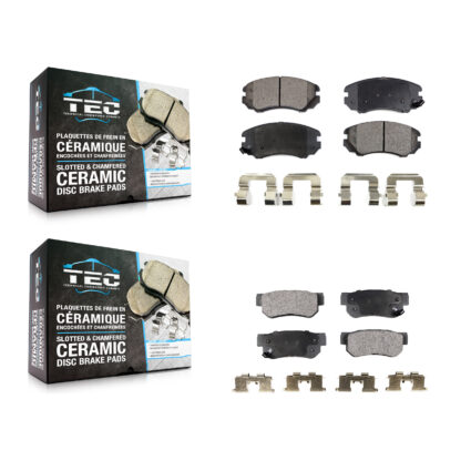 Front Rear Ceramic Brake Pads Kit For Hyundai Elantra Tucson Kia Sonata Sportage Optima KTC-100484