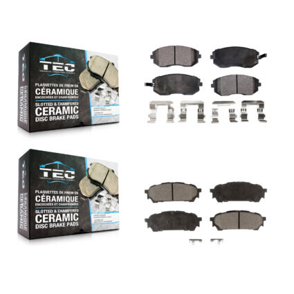 Front Rear Ceramic Brake Pads Kit For Subaru Impreza Forester Saab 9-2X KTC-100485