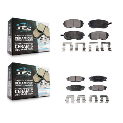 Front Rear Ceramic Brake Pads Kit For Subaru Outback Forester Impreza Legacy WRX KTC-100486