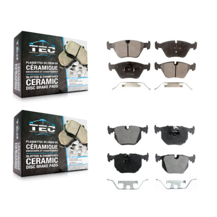 Front Rear Ceramic Brake Pads Kit For BMW X3 330Ci Z4 330i 330xi M3 KTC-100493