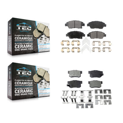 Front Rear Ceramic Brake Pads Kit For Honda Civic Acura ILX RSX CR-Z KTC-100496