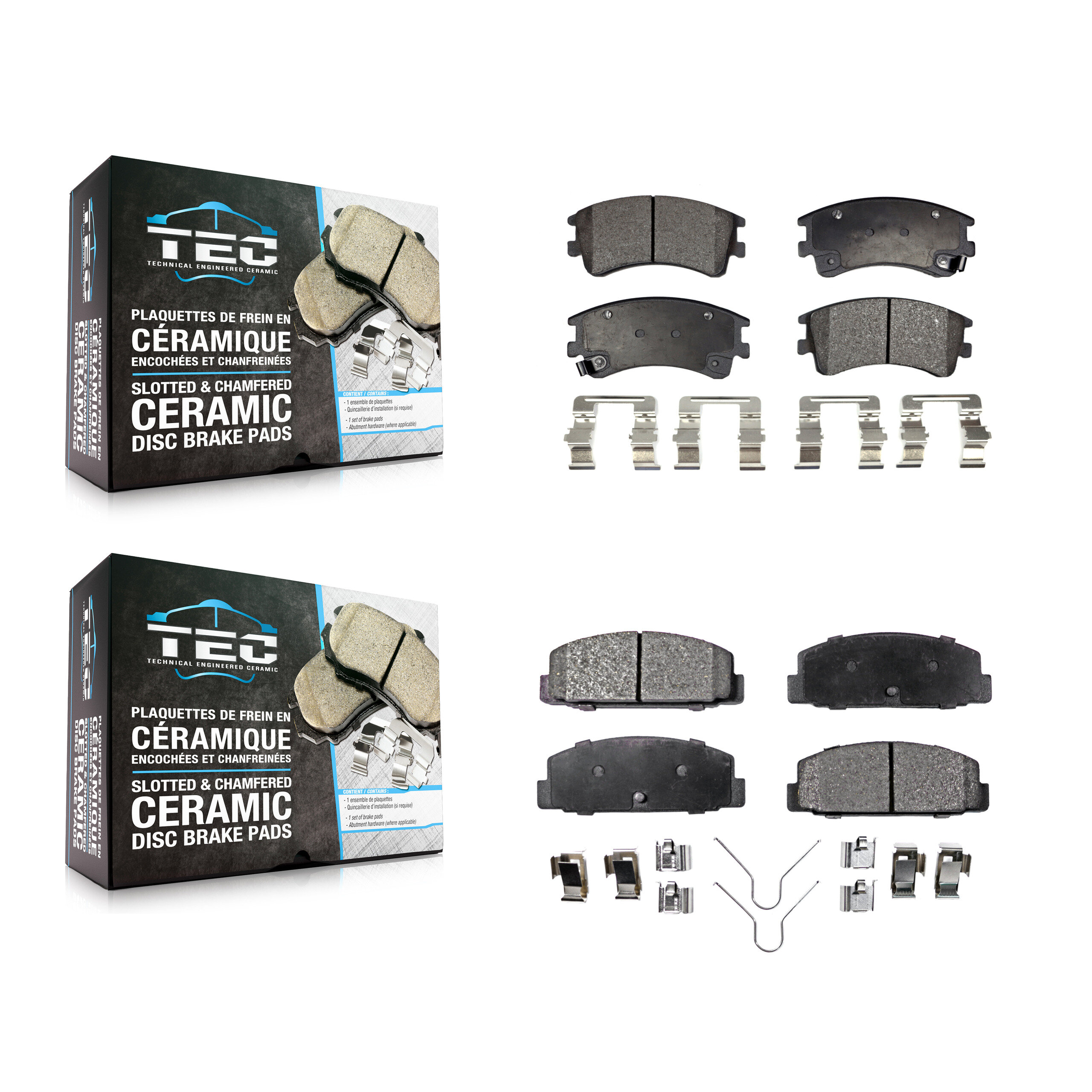 Front Rear Ceramic Brake Pads Kit For 2003-2005 Mazda 6 KTC-100498