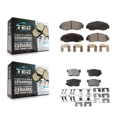 Front Rear Ceramic Brake Pads Kit For Honda Accord Acura CSX KTC-100499