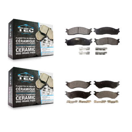 Front Rear Ceramic Brake Pads Kit For Dodge Ram 1500 3500 2500 KTC-100501