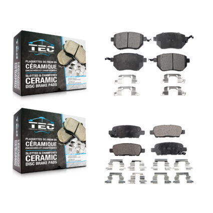 Front Rear Ceramic Brake Pads Kit For Nissan Murano Altima Maxima INFINITI FX35 FX45 KTC-100504