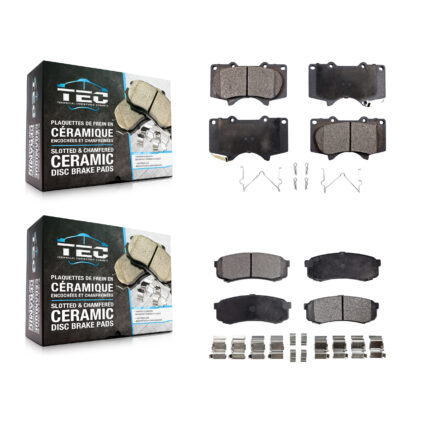 Front Rear Ceramic Brake Pads Kit For Toyota 4Runner FJ Cruiser Lexus GX460 Sequoia GX470 KTC-100507