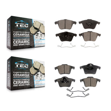 Front Rear Ceramic Brake Pad Kit For 2003-2014 Volvo XC90 With 316mm Diameter Rotor KTC-100508