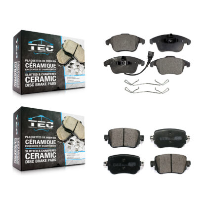 Front Rear Ceramic Brake Pads Kit For Volkswagen Passat Audi Q3 Quattro KTC-100516