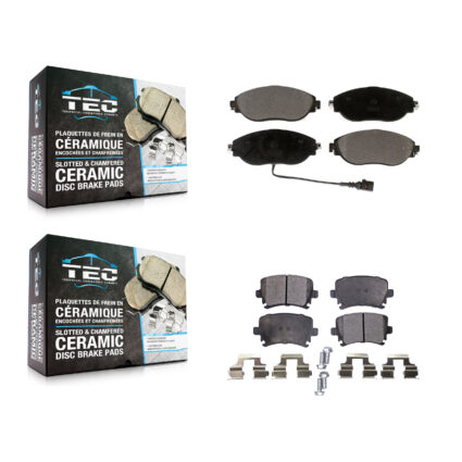 Front Rear Ceramic Brake Pads Kit For Volkswagen GTI CC KTC-100519