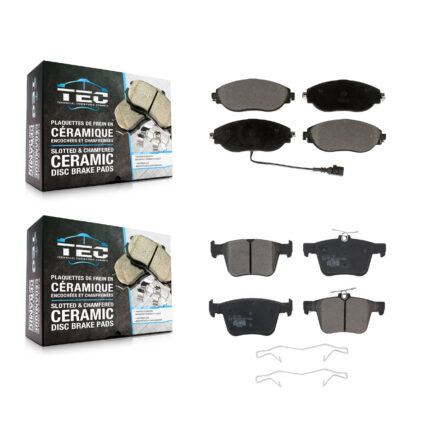 Front Rear Ceramic Brake Pads Kit For Volkswagen Tiguan Jetta Audi Q3 Golf R Arteon S3 A3 KTC-100520