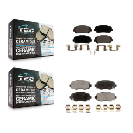 Front Rear Ceramic Brake Pads Kit For Jeep Cherokee Chrysler 200 KTC-100521