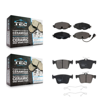 Front Rear Ceramic Brake Pads Kit For Volkswagen Jetta Taos Audi A3 Quattro e-Golf e-tron KTC-100529