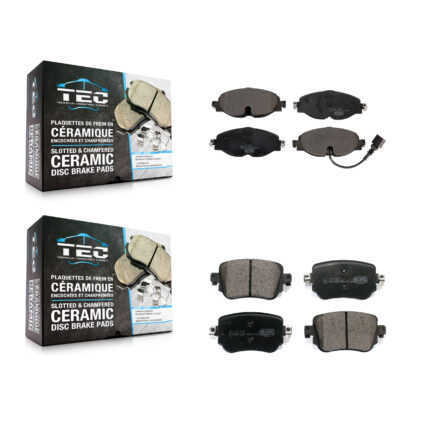 Front Rear Ceramic Brake Pads Kit For Volkswagen Golf SportWagen GTI Alltrack Passat KTC-100530