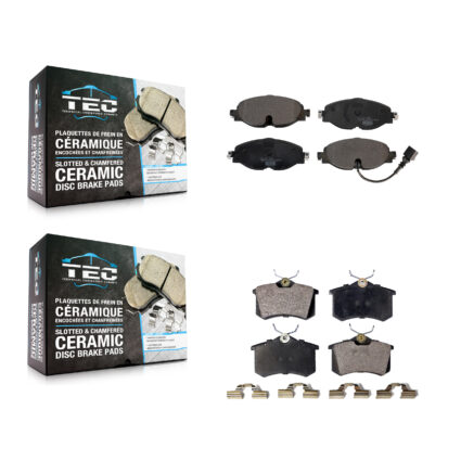 Front Rear Ceramic Brake Pads Kit For 2015 Volkswagen Golf SportWagen DIESEL engine KTC-100531