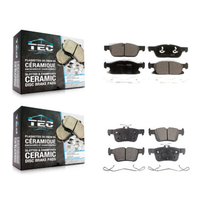Front Rear Ceramic Brake Pads Kit For Ford Fusion Lincoln MKZ Continental KTC-100535
