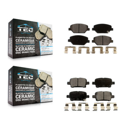 Front Rear Ceramic Brake Pads Kit For Chevrolet Equinox GMC Terrain Buick LaCrosse Regal KTC-100539
