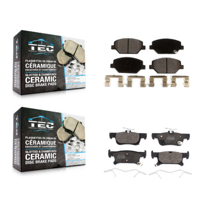 Front Rear Ceramic Brake Pads Kit For 16-19 Buick Envision With 288mm Diameter Rotor KTC-100542