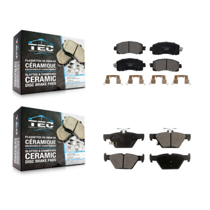 Front Rear Ceramic Brake Pads Kit For Subaru Crosstrek Forester Outback Legacy WRX KTC-100547