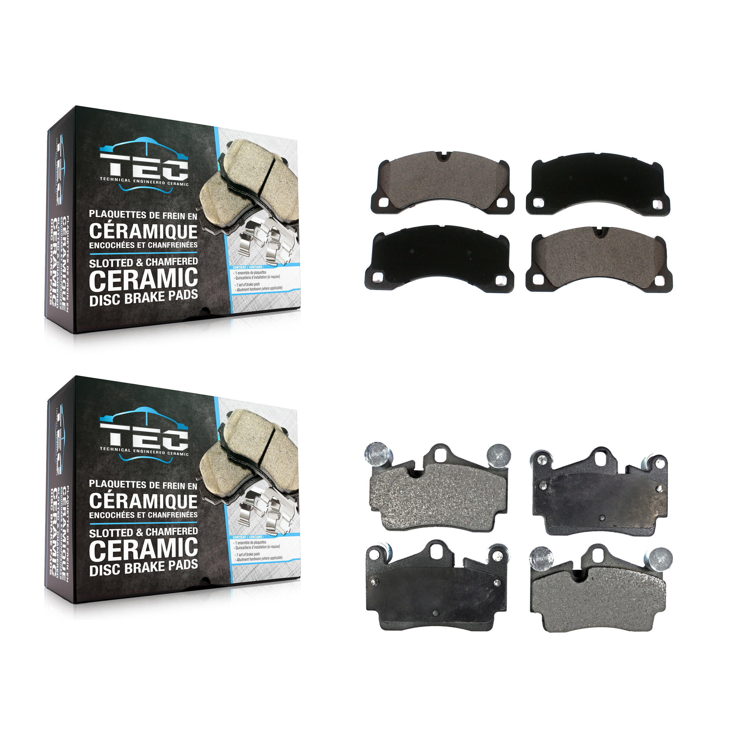 Front Rear Ceramic Brake Pads Kit For Porsche Cayenne KTC-100565