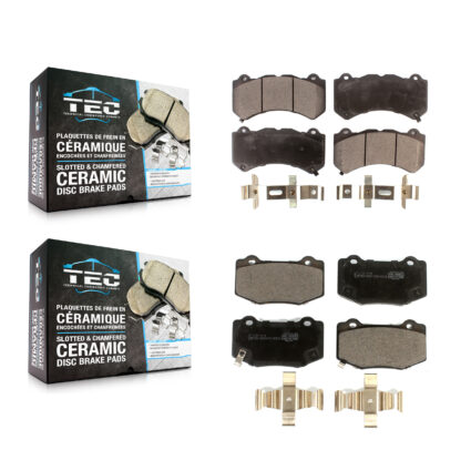 Front Rear Ceramic Brake Pads Kit For Chevrolet Corvette Cadillac ATS Camaro KTC-100576