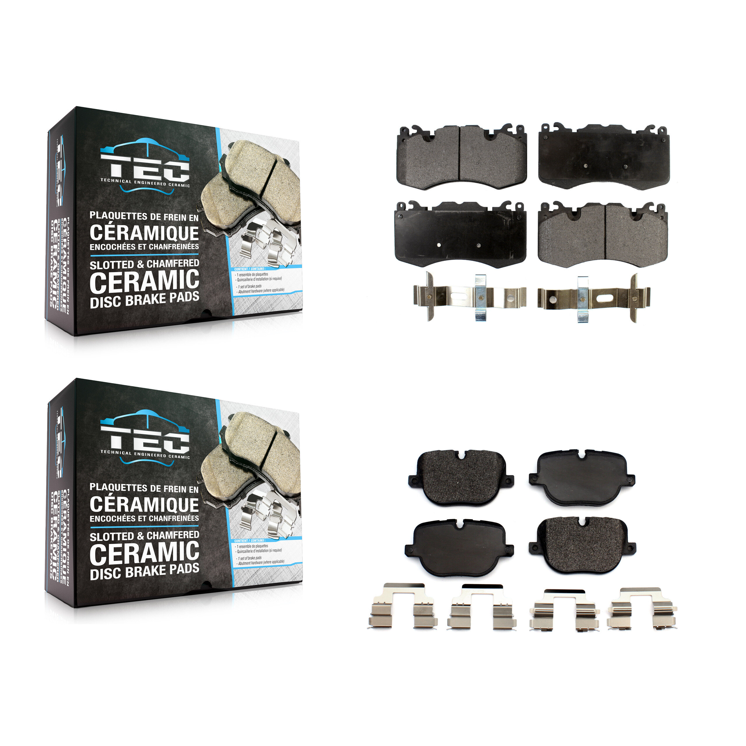Front Rear Ceramic Brake Pads Kit For Land Rover Range Sport Supercharged KTC-100578