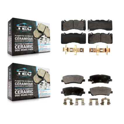 Front Rear Ceramic Brake Pads Kit For 2015 Ford Mustang 3.7L With Brembo Brakes KTC-100592