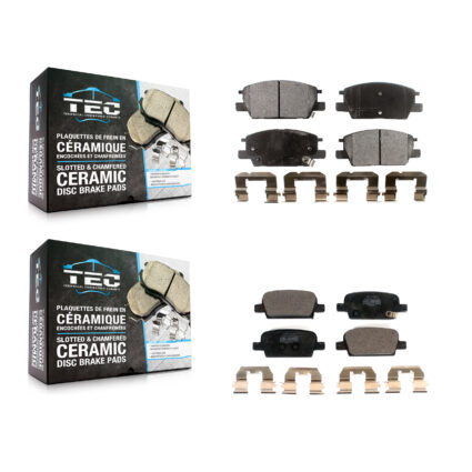 Front Rear Ceramic Brake Pad Kit For 2016-2019 Chevrolet Malibu With Manual Parking KTC-100596