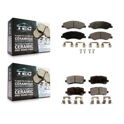 Front Rear Ceramic Brake Pads Kit For 2018-2023 Honda Odyssey KTC-100601