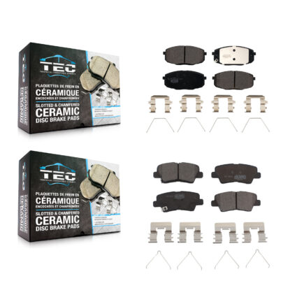 Front Rear Ceramic Brake Pads Kit For Kia Hyundai Kona Forte Soul Elantra GT Forte5 KTC-100602
