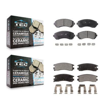 Front Rear Ceramic Brake Pads Kit For Buick Rendezvous Pontiac Montana Chevrolet Venture KTC-100606