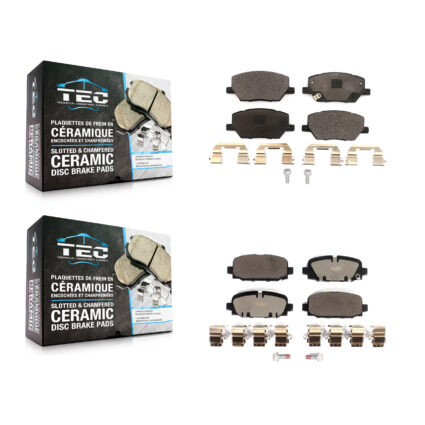 Front Rear Ceramic Brake Pads Kit For 2018-2023 Jeep Compass KTC-100610