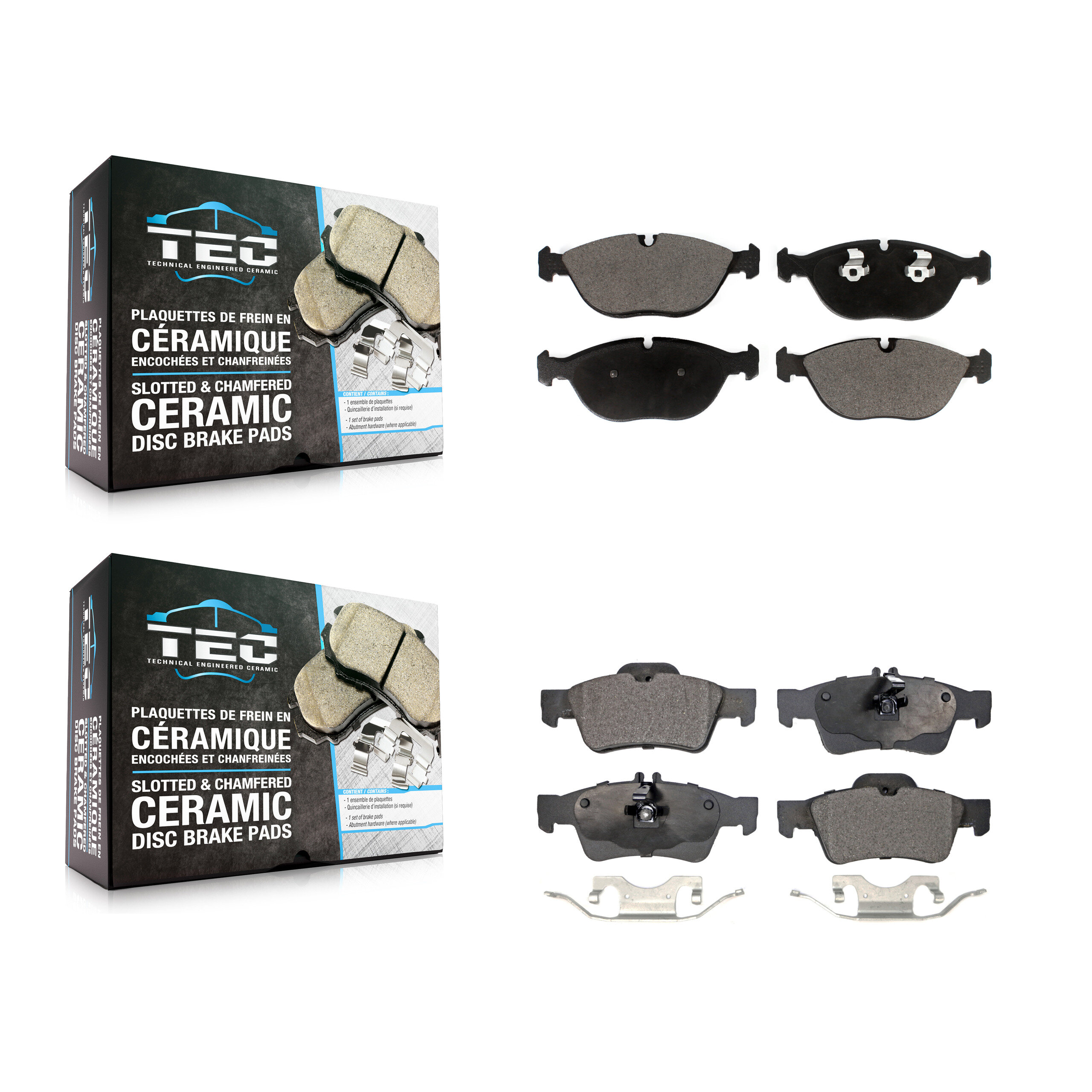 Front Rear Ceramic Brake Pads Kit For Mercedes-Benz E350 S430 E500 S500 AWD KTC-100616