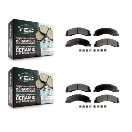 Front Rear Ceramic Brake Pads Kit For Ram Dodge Sterling Truck 4500 5500 Bullet 45 55 KTC-100619