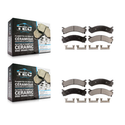 Front Rear Ceramic Brake Pads Kit For Chevrolet GMC Silverado 3500 Sierra HD Classic KTC-100620