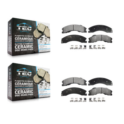 Front Rear Ceramic Brake Pad Kit For GMC Chevrolet Sierra 2500 HD Silverado 3500 Suburban KTC-100624