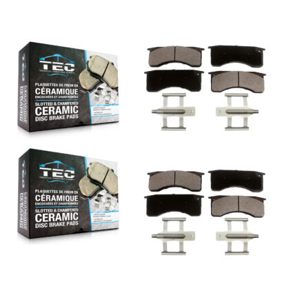 Front Rear Ceramic Brake Pad Kit For IC Corporation International CE School Bus 4300 Hino KTC-100626