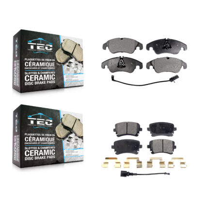 Front Rear Ceramic Brake Pads Kit For 2013-2014 Audi A4 allroad KTC-100647