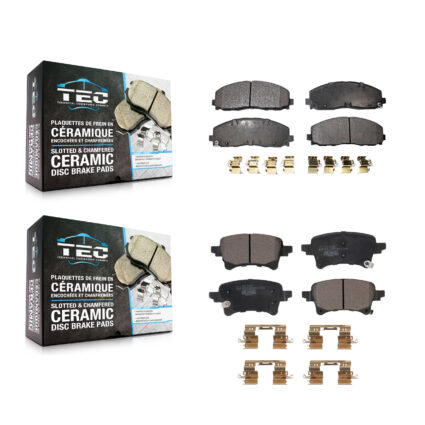 Front Rear Ceramic Brake Pads Kit For Jeep Wrangler Gladiator KTC-100653