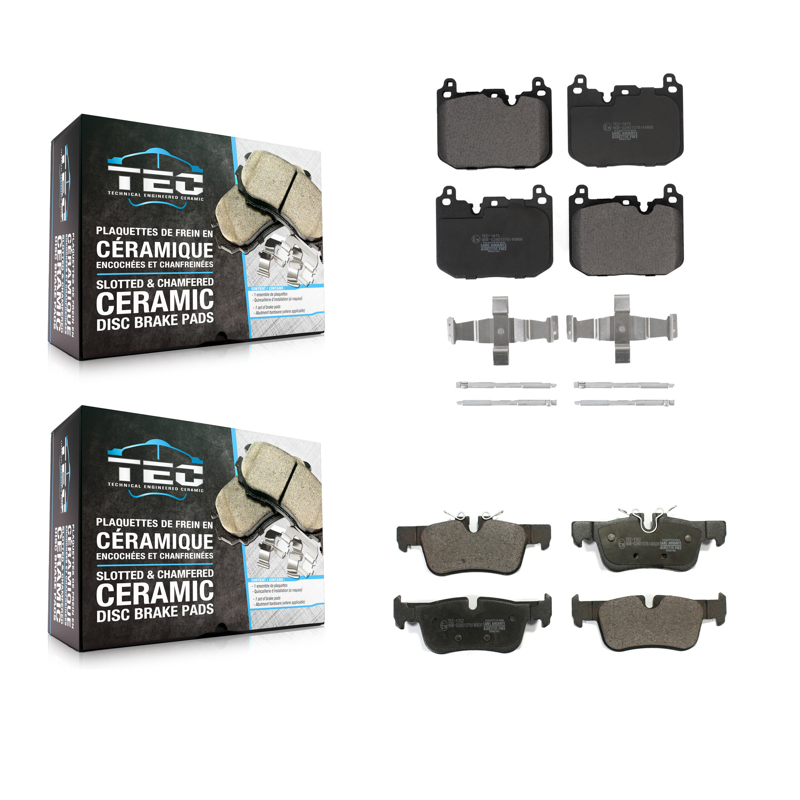 Front Rear Ceramic Brake Pads Kit For Mini Cooper Countryman Clubman KTC-100705