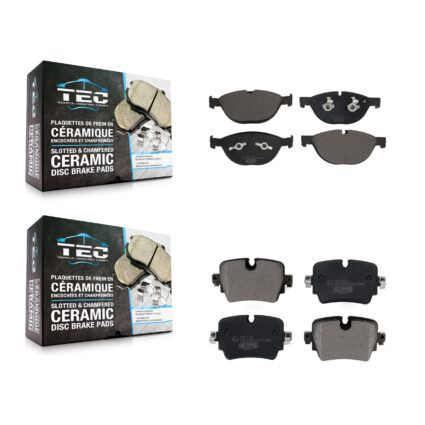 Front Rear Ceramic Brake Pads Kit For 2017 Jaguar XJ 5.0L With 355mm Diameter Rotor KTC-100722