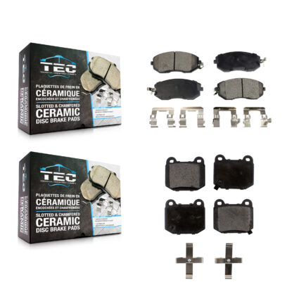 Front Rear Ceramic Brake Pads Kit For 17 Subaru BRZ Limited Premium Without Brembo Brakes KTC-100724